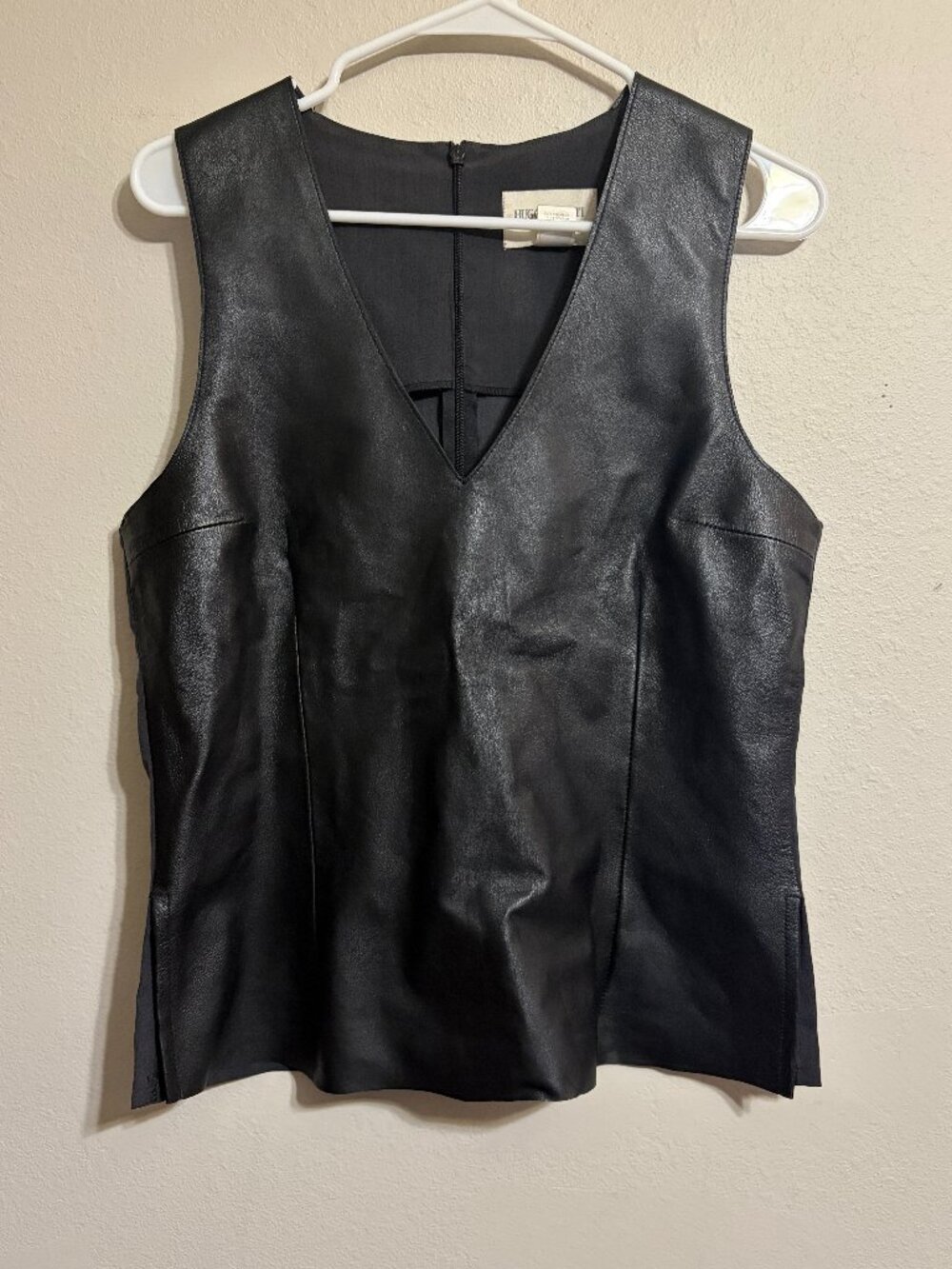 Hugo Buscati Collection leather shirt vest Size 14